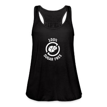 FARMER GIFT IDEAS : 100 SUGAR FREE - Women's Flowy Tank Top by Bella - deep heather - Front - Julia (174cm)