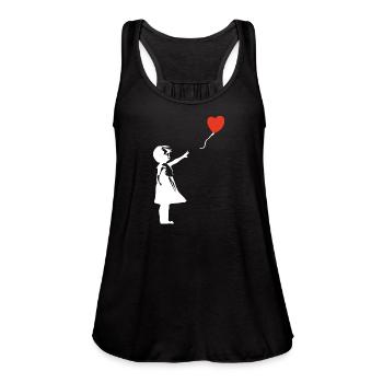 Banksy Style - Women's Flowy Tank Top by Bella -  - Front - Julia (174cm)