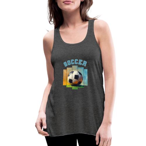 Soccer Ball Vibes - Women's Flowy Tank Top by Bella