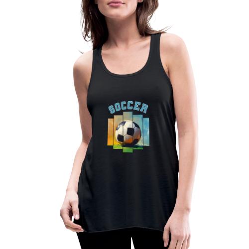 Soccer Ball Vibes - Women's Flowy Tank Top by Bella