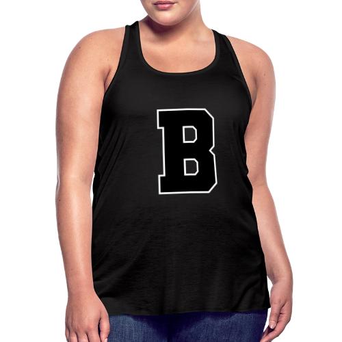 Varsity Letter B Athletic Alphabet Graphic - Women's Flowy Tank Top by Bella