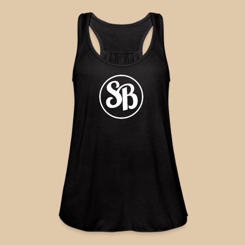 SB Logo white 3 - Women's Flowy Tank Top by Bella