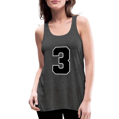 Varsity Number 3 Athletic Font - Women's Flowy Tank Top by Bella