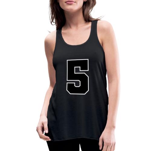 Varsity Number 5 Athletic Design - Women's Flowy Tank Top by Bella