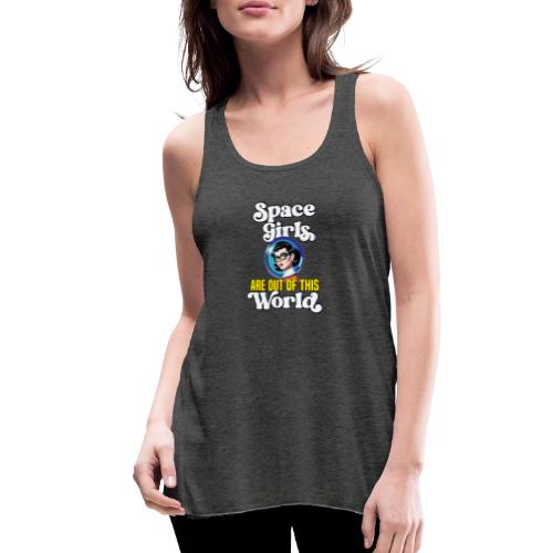 Space Girl Pinup - Women's Flowy Tank Top by Bella
