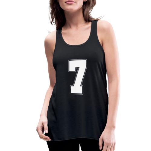 White Number 7 – Varsity Font - Women's Flowy Tank Top by Bella