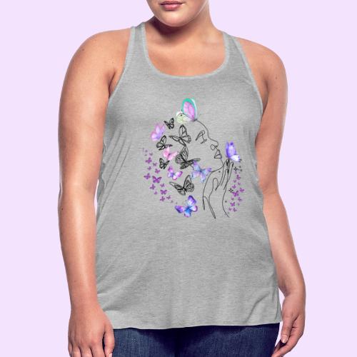 Dreamy Butterfly Goddess - Fairytale Design - Women's Flowy Tank Top by Bella