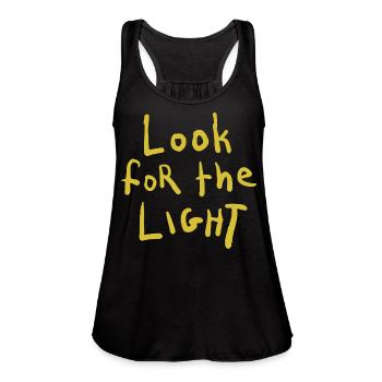 Look For The Light - Women's Flowy Tank Top by Bella - royal blue - Front - Julia (174cm)