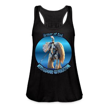 Armor of God Kingdom Warrior - Women's Flowy Tank Top by Bella - royal blue - Front - Julia (174cm)