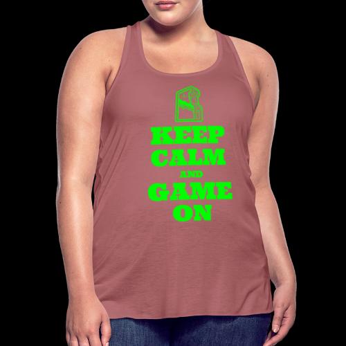 Keep Calm and Game On | Retro Gamer Arcade - Women's Flowy Tank Top by Bella