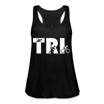triathlon - Women's Flowy Tank Top by Bella - royal blue - Front - Julia (174cm)