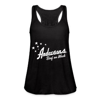 Andersons Beef on Weck - Women's Flowy Tank Top by Bella - royal blue - Front - Julia (174cm)