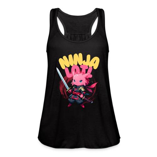 Kawaii Axolotl Ninja - Women's Flowy Tank Top by Bella