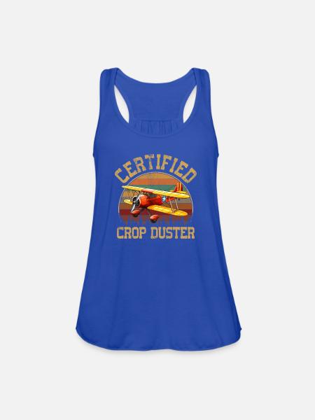 certified crop duster - Women's Flowy Tank Top by Bella - royal blue