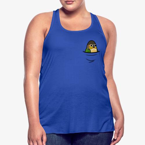 Too Many Birds! Pocket Yellow-Sided Conure - Women's Flowy Tank Top by Bella