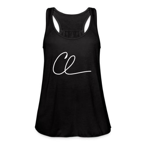 CL Signature (White) - Women's Flowy Tank Top by Bella