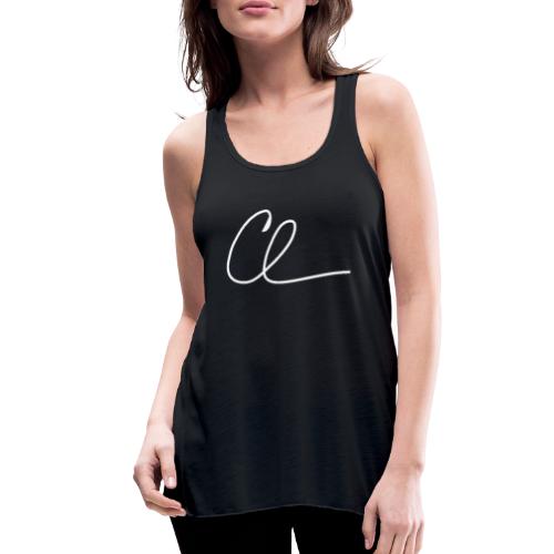 CL Signature (White) - Women's Flowy Tank Top by Bella