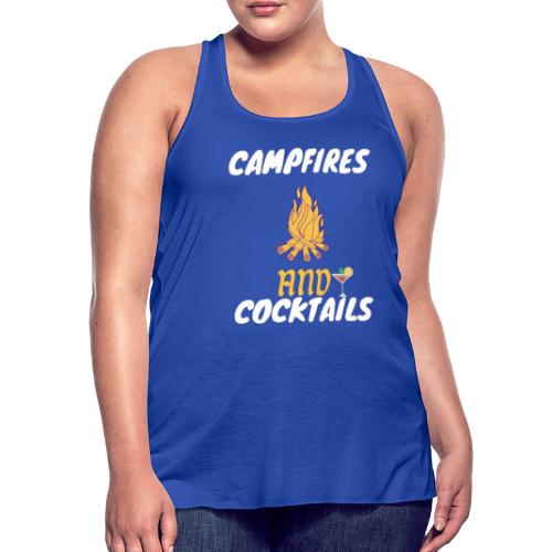 Campfires And Cocktails For Camping Lovers - Women's Flowy Tank Top by Bella