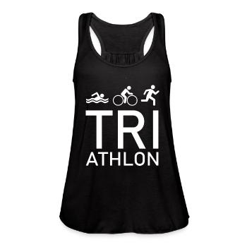 triathlon - Women's Flowy Tank Top by Bella - royal blue - Front - Julia (174cm)