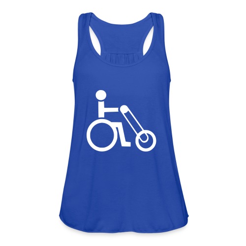 Wheelchair user with handbike - Women's Flowy Tank Top by Bella