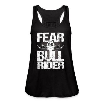 Bull Riding Fear The Bull Rider Bull Rider - Women's Flowy Tank Top by Bella - royal blue - Front - Julia (174cm)