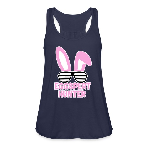 Eggspert Hunter Easter Bunny with Sunglasses - Women's Flowy Tank Top by Bella