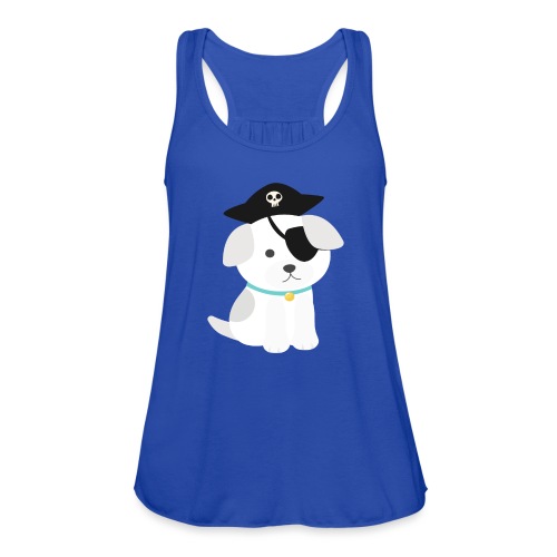 Dog with a pirate eye patch doing Vision Therapy! - Women's Flowy Tank Top by Bella