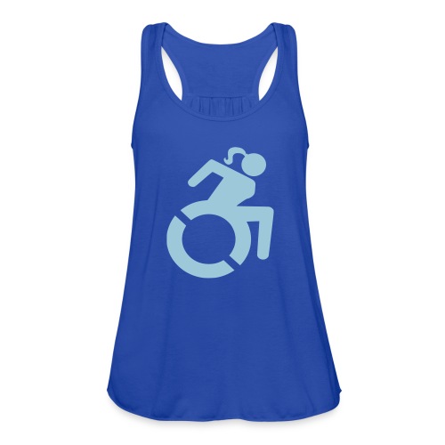 Wheelchair woman symbol. lady in wheelchair - Women's Flowy Tank Top by Bella