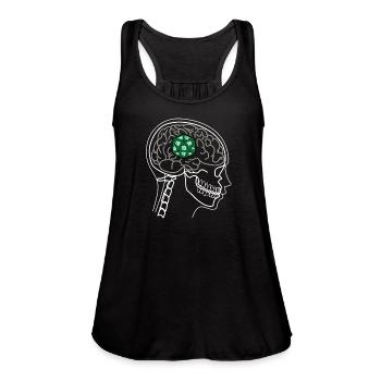 TABLETOP GAMING DICE ON BRAIN X-RAY DESIGN - Women's Flowy Tank Top by Bella -  - Front - Julia (174cm)