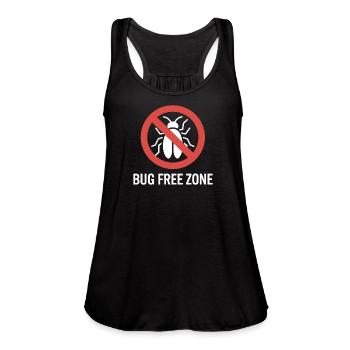 Bug Free Zone Programmer Debugging Humor - Women's Flowy Tank Top by Bella -  - Front - Julia (174cm)