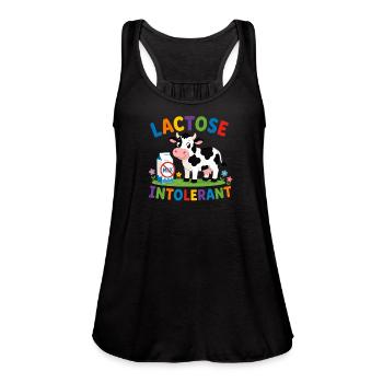 Lactose Intolerant Cow - Women's Flowy Tank Top by Bella - royal blue - Front - Julia (174cm)