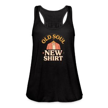 Old Soul New Shirt T Shirt, Vintage Lover Shirt - Women's Flowy Tank Top by Bella - royal blue - Front - Julia (174cm)