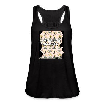 Soulmates On Duty - Cute Couples Pillow - Women's Flowy Tank Top by Bella - royal blue - Front - Julia (174cm)