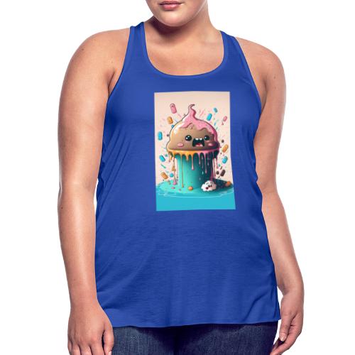 Cake Caricature - January 1st Dessert Psychedelics - Women's Flowy Tank Top by Bella