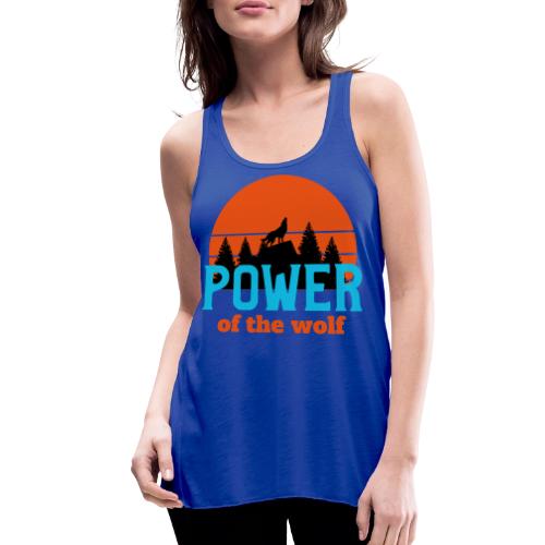 Power Of The Wolf - Women's Flowy Tank Top by Bella