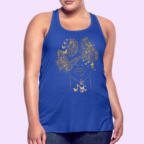 Queen Of Butterflies - Goddess Design - Women's Flowy Tank Top by Bella