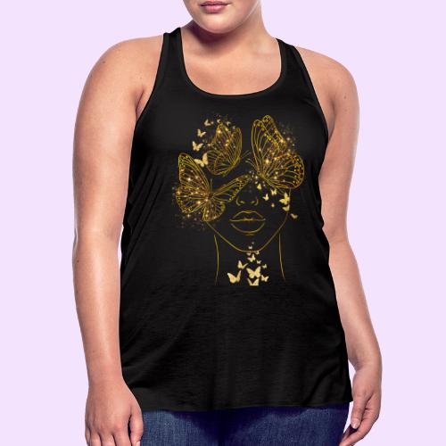 Queen Of Butterflies - Goddess Design - Women's Flowy Tank Top by Bella