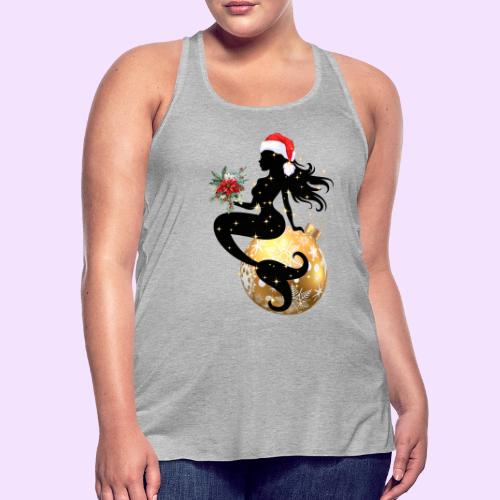 Merry Mermaid - Christmas Edition Design - Women's Flowy Tank Top by Bella