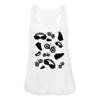 Triathlon - Women's Flowy Tank Top by Bella - white - Front - Julia (174cm)