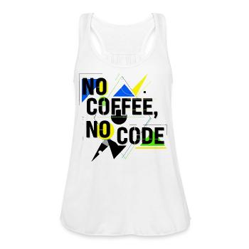 No Coffee No Code Neon - Women's Flowy Tank Top by Bella - white - Front - Julia (174cm)