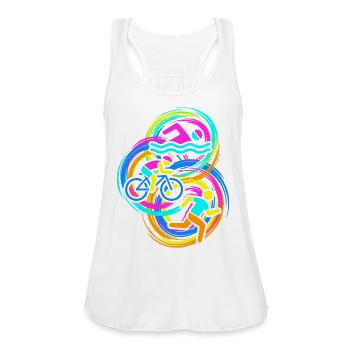 Triathlon - Women's Flowy Tank Top by Bella - white - Front - Julia (174cm)