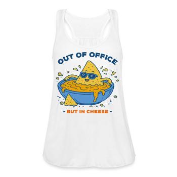 Chip in Cheese - Women's Flowy Tank Top by Bella - white - Front - Julia (174cm)