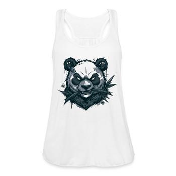 Panda Warrior - Women's Flowy Tank Top by Bella - white - Front - Julia (174cm)