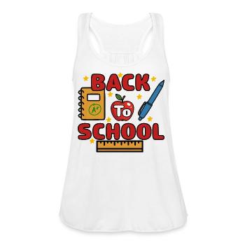 Back To School Cute Cute Teacher Student Kids Gift - Women's Flowy Tank Top by Bella - white - Front - Julia (174cm)
