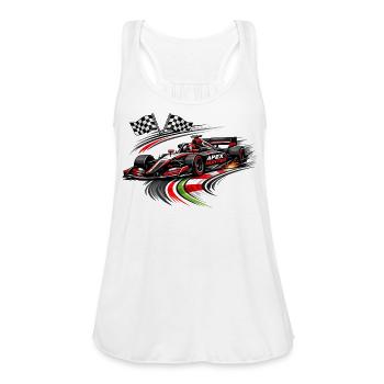 Apex Hunter Race Car Sprint - Women's Flowy Tank Top by Bella - white - Front - Julia (174cm)