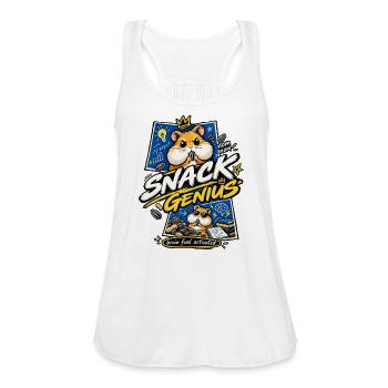 Snack Genius Brain Fuel - Women's Flowy Tank Top by Bella - white - Front - Julia (174cm)