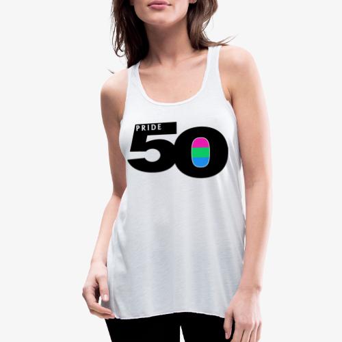 50 Pride Polysexual Pride Flag - Women's Flowy Tank Top by Bella