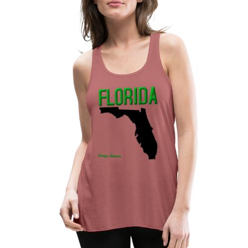FLORIDA REGION MAP GREEN - Women's Flowy Tank Top by Bella