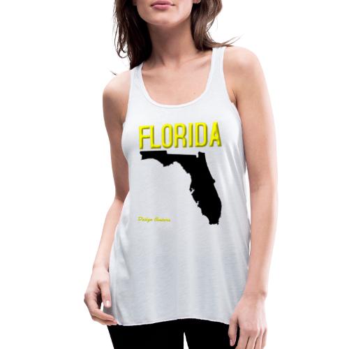 FLORIDA REGION MAP YELLOW - Women's Flowy Tank Top by Bella