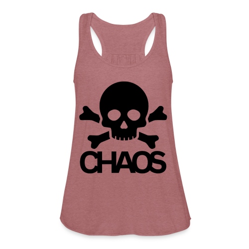 CHAOS Skull Bones - Vintage Punk Rock - Women's Flowy Tank Top by Bella